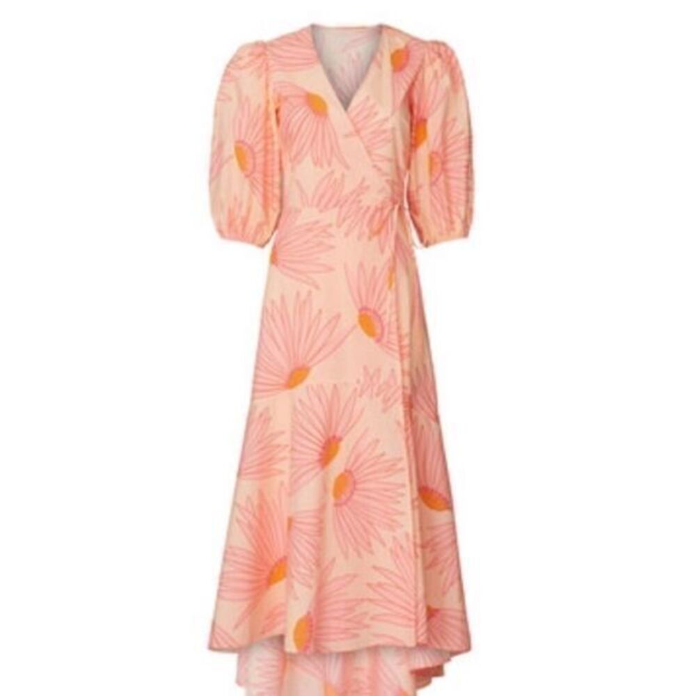 Kate Spade grand daisy wrap maxi dress size 8 EUC